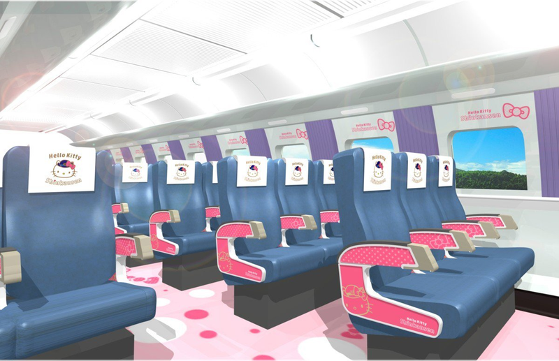 Illustration for article titled A Look Inside The Hello Kitty Bullet TrainÂ
